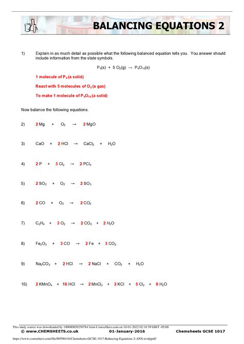 PERCENTAGE YIELD 1 Ammonia is made by reacting hydrogen with nitrogen. . Chemsheets gcse 1017 answers